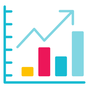 Chart with upward growth